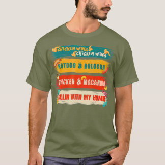 Camiseta Perro caliente del ala de pollo y Bolonia