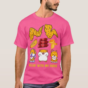 Camiseta Perro caliente del ala de pollo y Bolonia