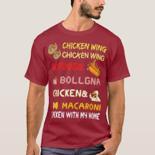 Camiseta Perro caliente del ala de pollo y Bolonia