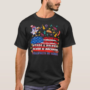 Camiseta Perro caliente del ala de pollo y Bolonia