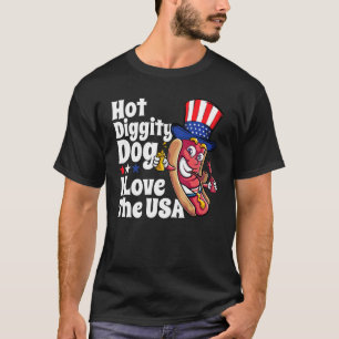 Camiseta Perro Caliente Digno De Excitación Me Encanta El H