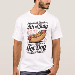 Camiseta Perro Caliente Divertido 4 de Julio