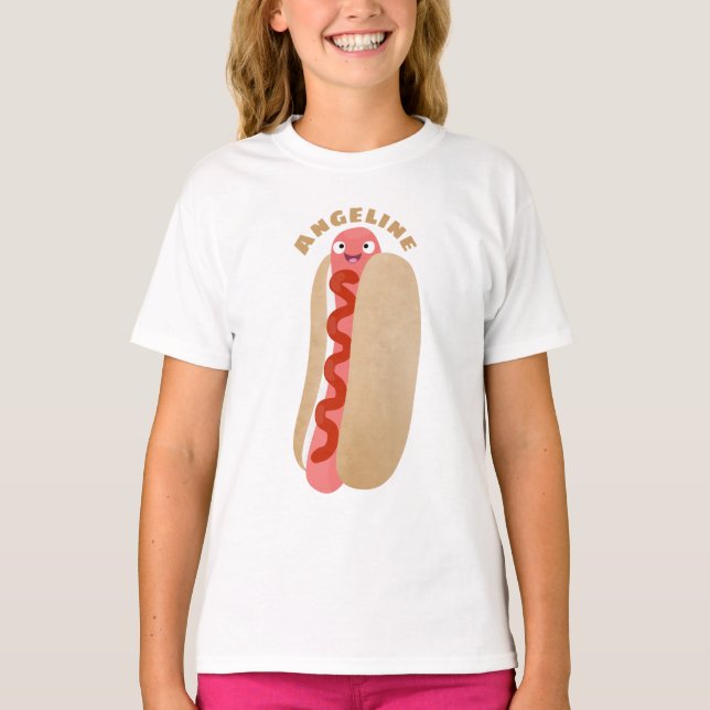 Camiseta Perro caliente divertido lindo personalizado Weine (Anverso)