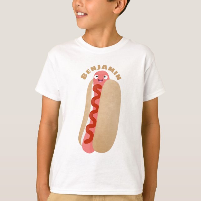 Camiseta Perro caliente divertido lindo personalizado Weine (Anverso)
