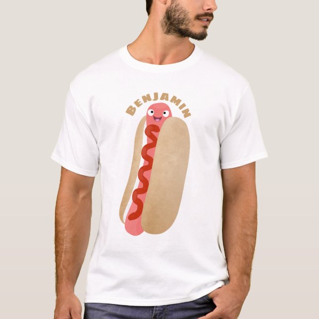 Camiseta Perro caliente divertido lindo personalizado Weine (Anverso)