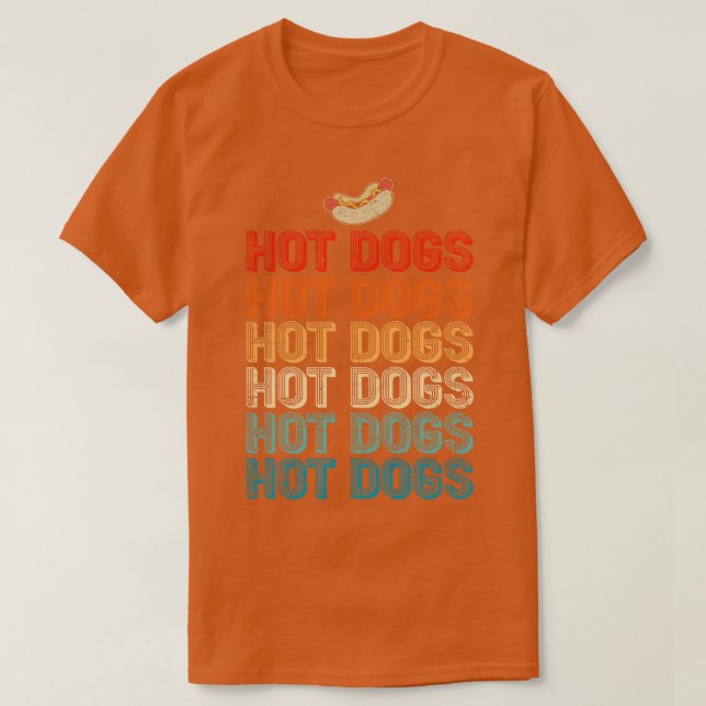 Camiseta Perro caliente divertido retro (Diseño del anverso)