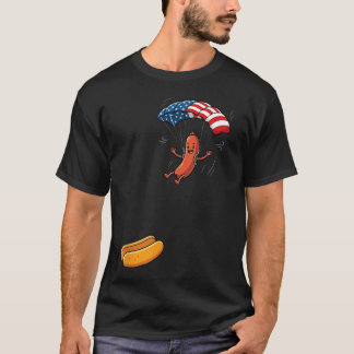 Camiseta Perro Caliente Divertido Saltando a Pan Sausissa B