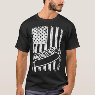 Camiseta Perro caliente Estados Unidos Bandera de Estados U