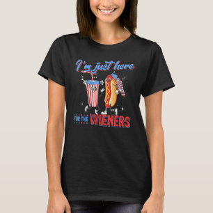 Camiseta Perro Caliente Estoy Acá Para Los Wieners 4 De Jul