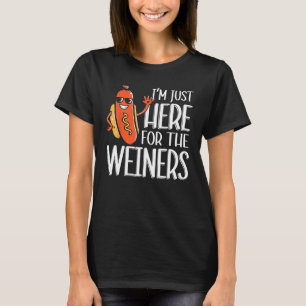 Camiseta Perro caliente, estoy aquí para el 4 de julio