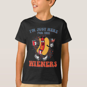 Camiseta Perro caliente, estoy aquí para el 4 de julio
