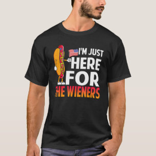 Camiseta Perro caliente estoy aquí para la Salchicha de Wie