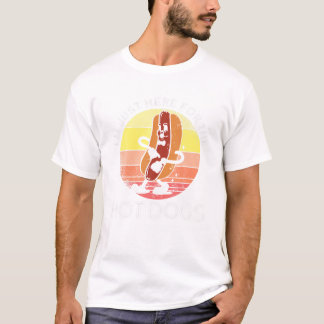 Camiseta Perro caliente estoy aquí para los perros caliente