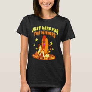 Camiseta Perro caliente estoy aquí para los Wieners