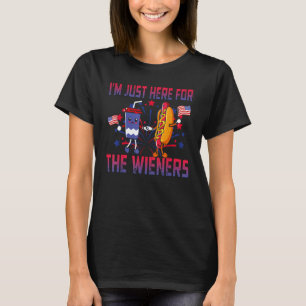 Camiseta Perro caliente estoy aquí por la salchicha de Wien