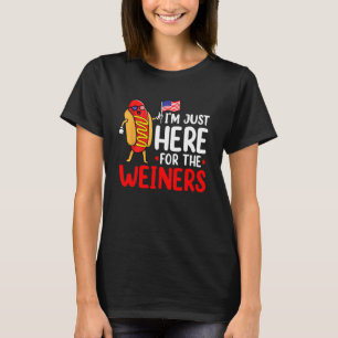 Camiseta Perro caliente estoy aquí por la salchicha de Wien