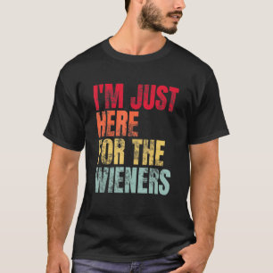 Camiseta Perro caliente estoy aquí por la salchicha de Wien