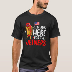 Camiseta Perro caliente estoy aquí por la salchicha de Wien