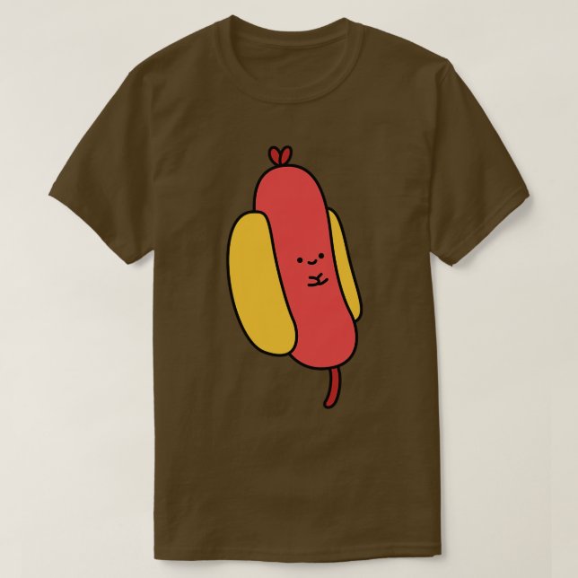 Camiseta Perro caliente feliz (Diseño del anverso)