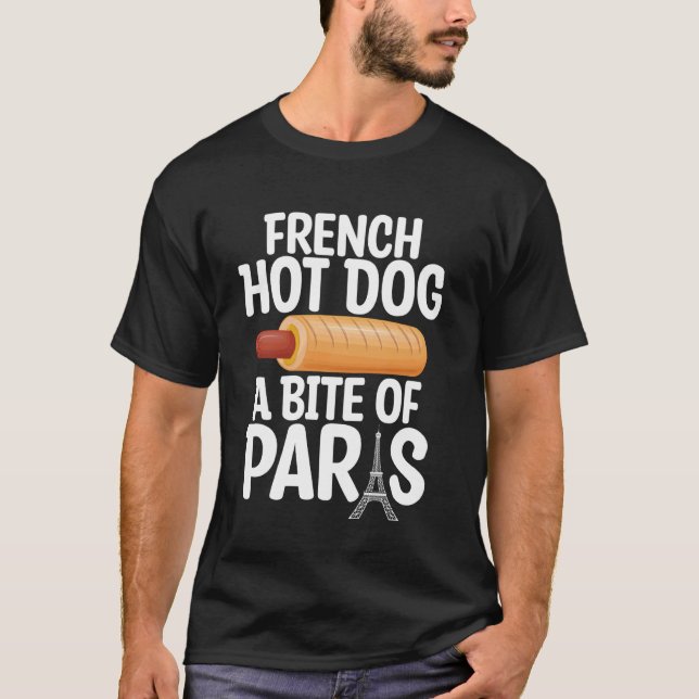 Camiseta Perro Caliente Francés Un Bocado de Perro Caliente (Anverso)