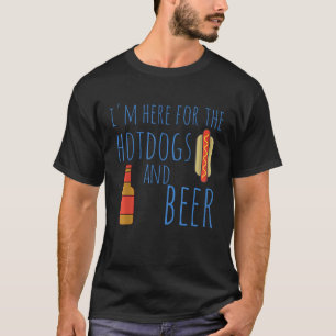Camiseta Perro caliente gracioso estoy aquí para perros cal