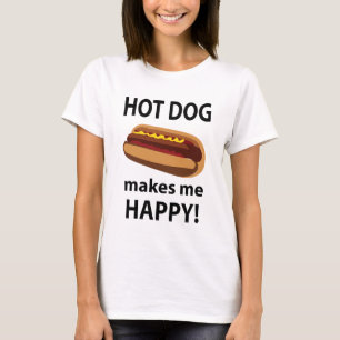 Camiseta Perro caliente me hace feliz perro caliente