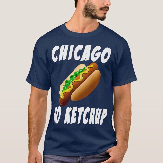 Camiseta Perro caliente no Ketchup de Chicago (Anverso)