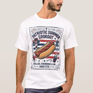 Camiseta Perro Caliente Patriótico Vintage Cookout