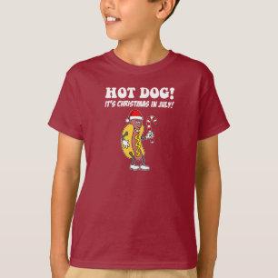 Camiseta Perro caliente son Navidades en julio gracioso