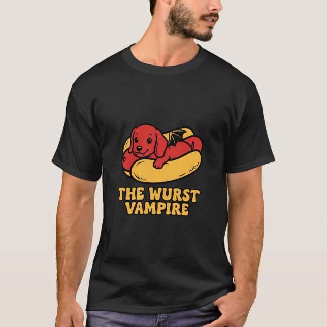 Camiseta Perro caliente vampiro Wurst divertido de Hallowee (Anverso)