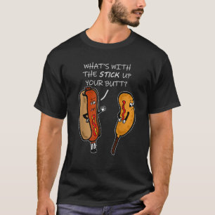 Camiseta Perro caliente y Perro de maíz divertido gran rega