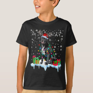 Camiseta Perro Cane Corso con gorro de Santa y pijama de re