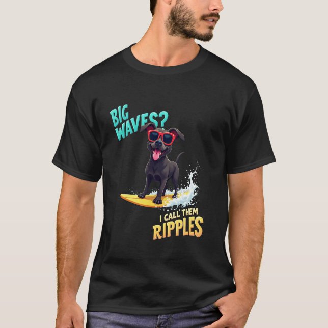 Camiseta Perro Cane Corso Surfista Genial (Anverso)