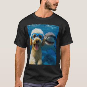 Camiseta Perro Caniche Divertido Selfie con Amantes de Tibu