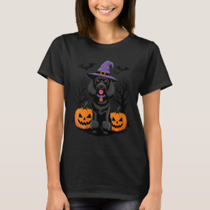 Camiseta Perro Caniche Estándar Negro Embrujado de Hallowee