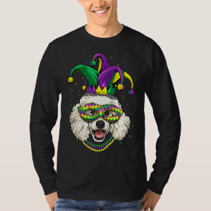Camiseta Perro canino canino agudo bufón de carnaval Mardi 