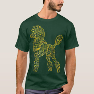 Camiseta Perro canino canino en paisley de oro