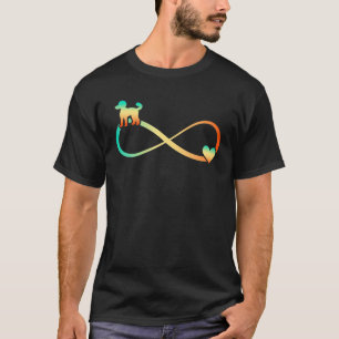 Camiseta Perro canino Infinito Amor Corazón Infinito Símb