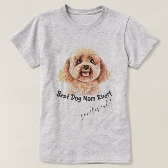 Camiseta Perro canino mejor madre del perro del mundo (Diseño del anverso)