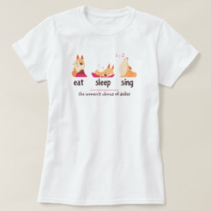 Camiseta Perro caricaturista come canto de sueño
