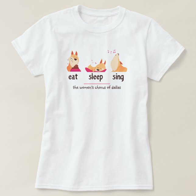 Camiseta Perro caricaturista come el canto del sueño (Diseño del anverso)