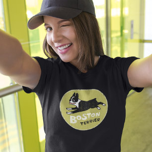 Camiseta Perro casero lindo de Boston Terrier del estilo