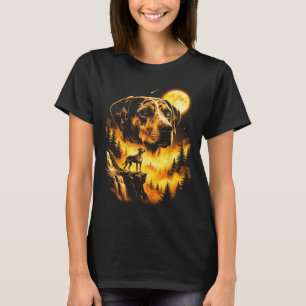 Camiseta Perro Catahoula Leopard Divertido Aullando a La Lu