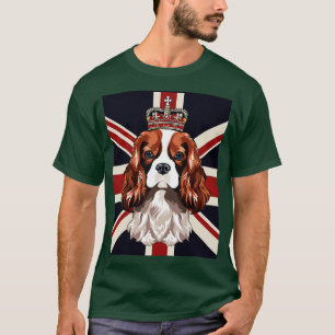 Camiseta Perro Cavalier King Charles Spaniel con una corona