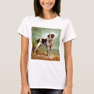 Camiseta Perro cazador con pájaro en la boca