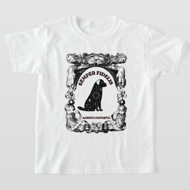 Camiseta Perro Celestial Vintage Semper Fidelis (Distribución)