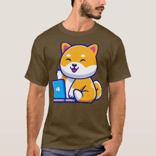 Camiseta Perro chiba inu con Personalizado portátil