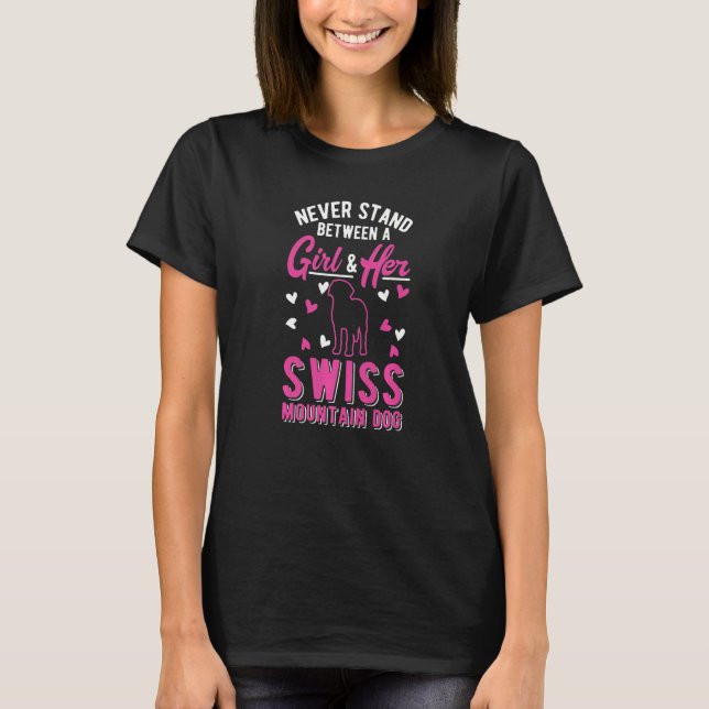 Camiseta Perro Chica de montaña suizo (Anverso)