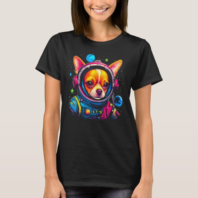 Camiseta Perro chihuahua astronauta (Anverso)