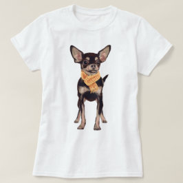 Camiseta Perro Chihuahua con encanto pintado a mano